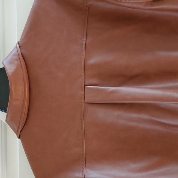 Womens Ophelia Roe Vegan Faux Leather Utility Jacket Size XL pockets NWT - Picture 5 of 6